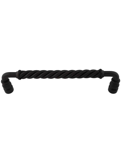 Twisted Bar Pull - 8 inch Center-to-Center in Patina Black.